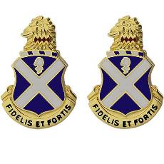 113th Infantry Regiment Unit Crest (Fidelis Et Fortis)